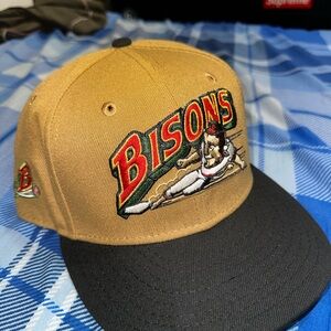 New Era Tan and Black Bisons Cap